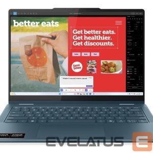 Laptop computer Lenovo  Yoga 7 2-in-1 14AKP10 14 WUXGA Touch AMD AI R7 350/16GB/512GB/AMD Radeon 860M Graphics/WIN11 Home/Nordic Backlit kbd/Tidal Teal/2Y Wa |  Yoga (w/o 65W Power adapter) 7 2-in-1 14AKP10 | Tidal Teal | 14 " | OLED | Touchscreen | WUXGA | 1920 x 1200 pixels | 60 Hz | Glossy | AMD Ryzen AI 7 | 350 | 16 GB | LPDDR5 | Solid-state drive capacity 512 GB | AMD Radeon Graphics | Windows Home 11 | 802.11be | Bluetooth version 5.4 | Keyboard language Nordic | Keyboard backlit | Warranty 24 month(s) | Battery warranty 12 month(s) 
