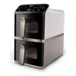 Table grill Philips  Airfryer, Dual Basket | NA462/80 4000 Series | Capacity 10 L | Power 2750 W | RapidAir | Silk White/Beige 