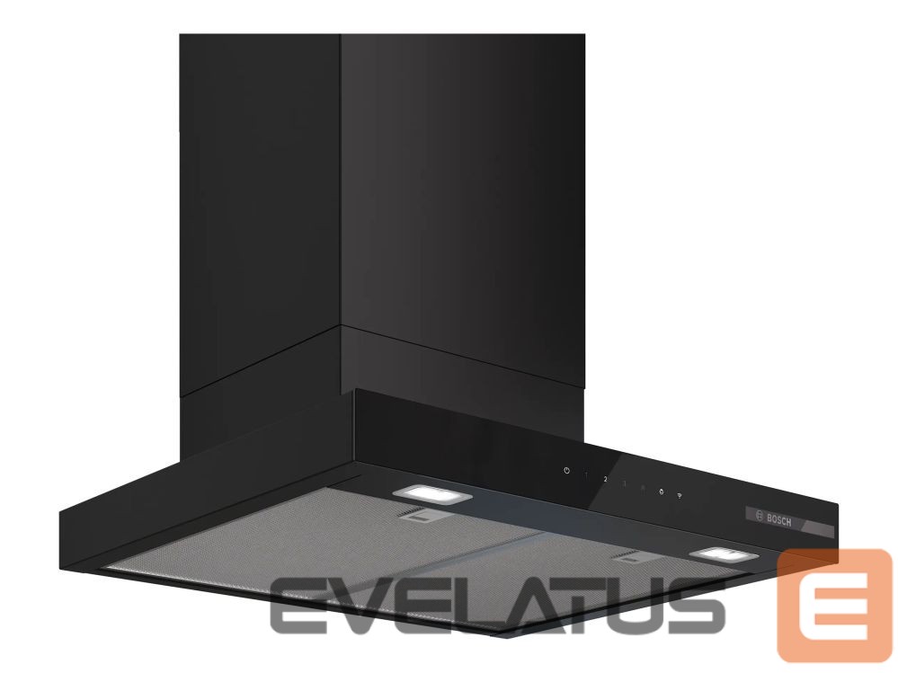 Built-in cooker hood Bosch DWB67DN60 Wall-mounted Extractor Hood, A, Width 60 cm, Max extraction power in intensive mode 699 m3/h, Matte Black |