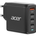 Controller Acer  67W PD GaN Charger, 2 x USB C and 1 x USB A, EU Plug, 100W USB C cable, Black (Retail Pack) 