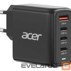 Controller Acer  67W PD GaN Charger, 2 x USB C and 1 x USB A, EU Plug, 100W USB C cable, Black (Retail Pack) 