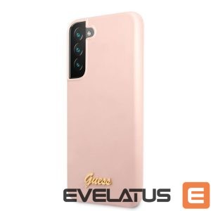 Back panel cover Guess - Samsung S22 Plus Silicone Metal Logo Case Pink