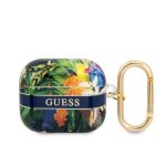 Headphone case Guess Apple Airpods 3 TPU Flower Print Case Blue