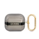 Headphone case Guess Apple Airpods 3 TPU Printed Stripe Case Black