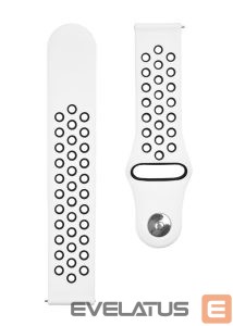 Strap Tactical  20mm Double Silicone Watch Band White Black
