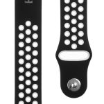 Strap Tactical  22mm Double Silicone Watch Strap and Watch Band Black White