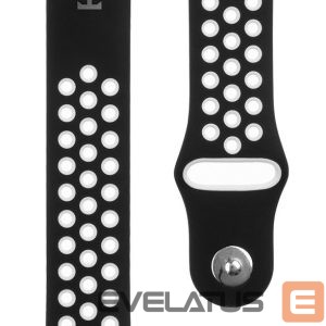 Strap Tactical  22mm Double Silicone Watch Strap and Watch Band Black White