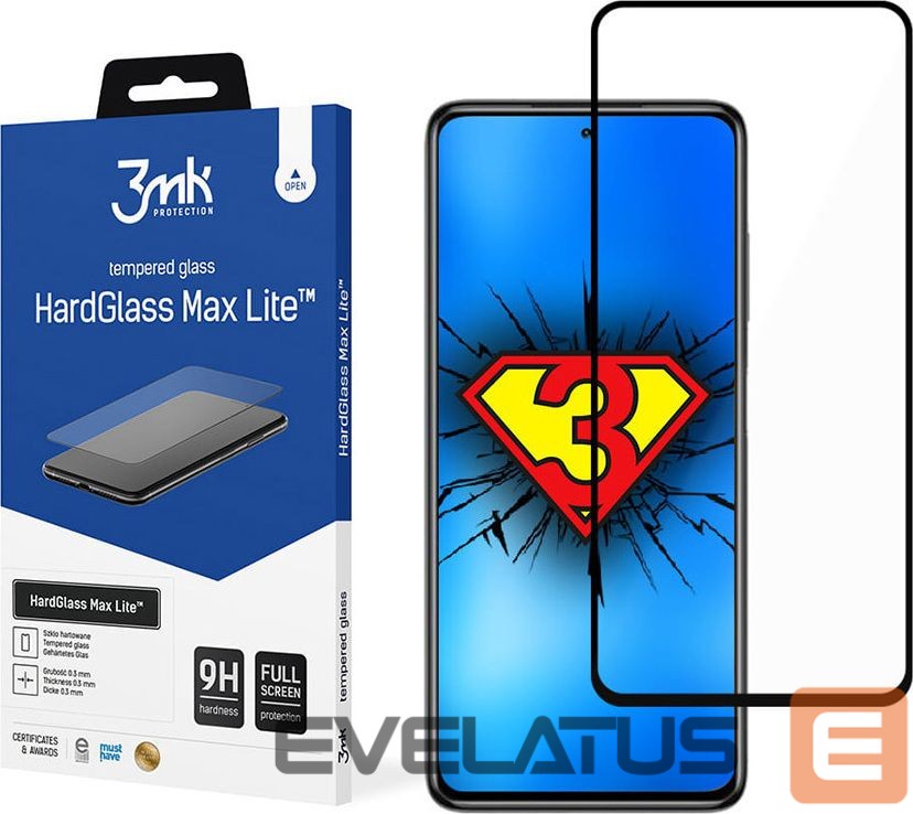 Protective glass 3MK Xiaomi POCO X3 GT Black - HardGlass Max Lite