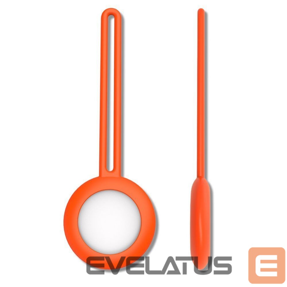 Smart tag accessories iLike AirTag Silicone Keychain Loop Case Orange