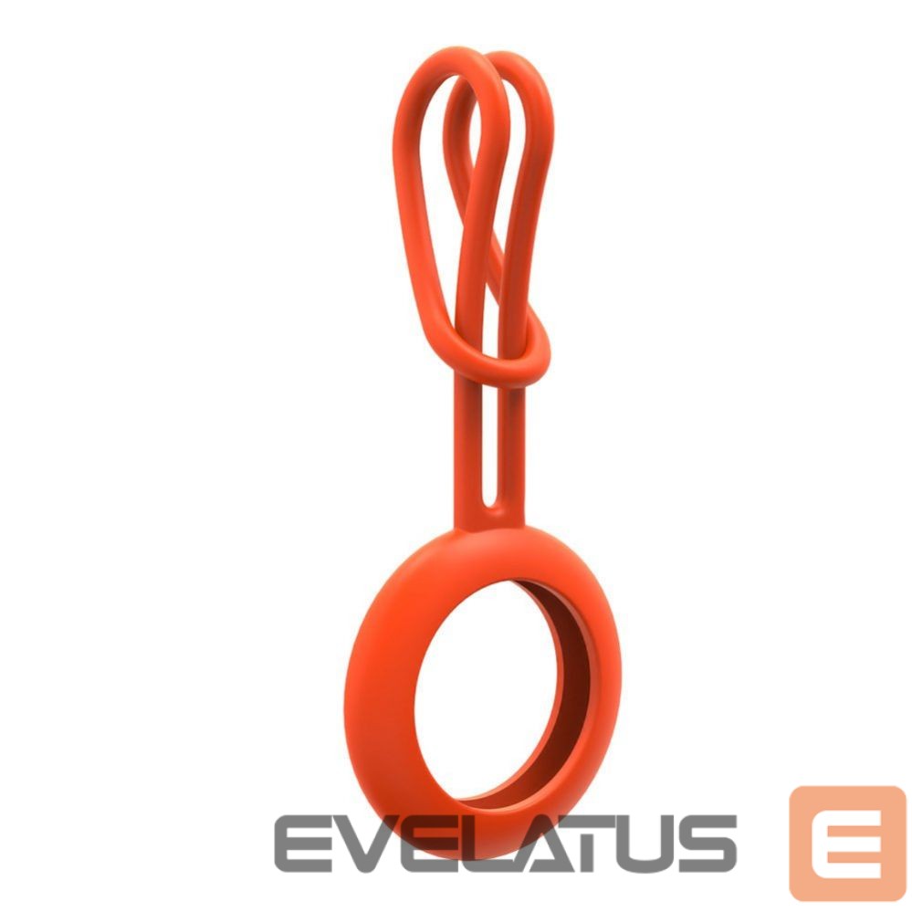 Smart tag accessories iLike AirTag Silicone Keychain Loop Case Orange