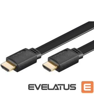 Cable Goobay - High Speed HDMI flat-cable with Ethernet 1 m Black