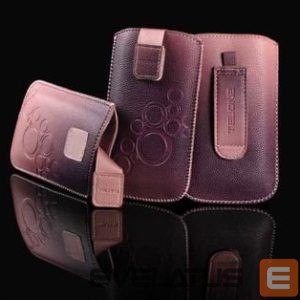 Case universal pocket iLike Universal Leather Pocket Case M Dark Pink