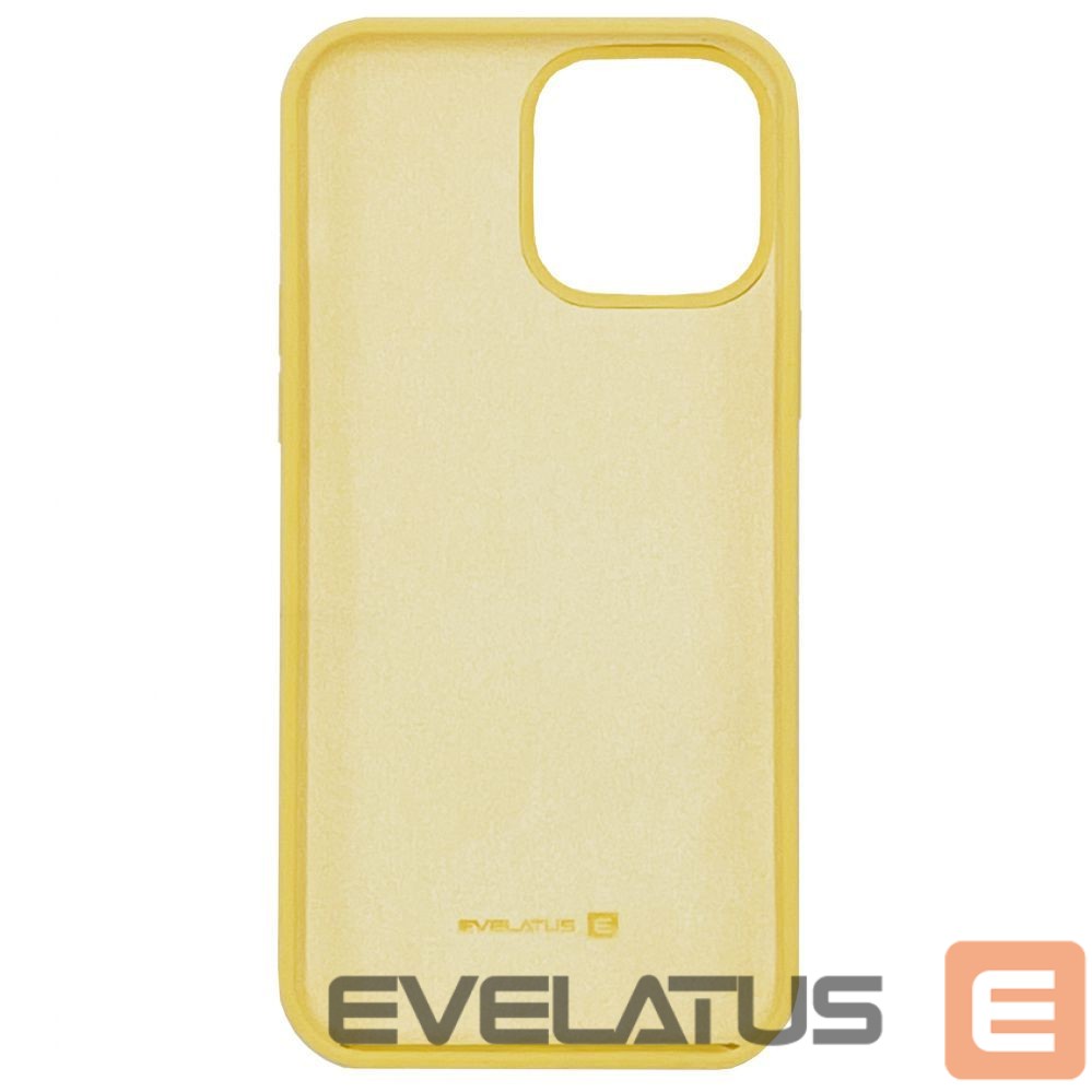 Back panel cover Evelatus Apple iPhone 12 Pro Max Premium Soft Touch Silicone Case Yellow