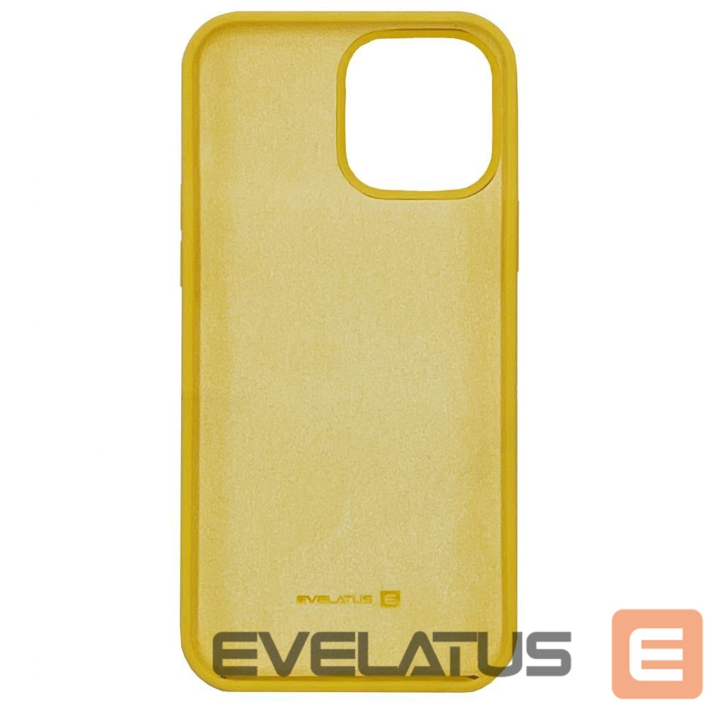 Back panel cover Evelatus Apple iPhone 13 Pro Max Premium Soft TouchSilicone Case Yellow