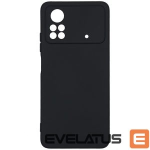 Back panel cover Evelatus Xiaomi Poco X4 Pro 5G Premium Soft Touch Silicone Case Black