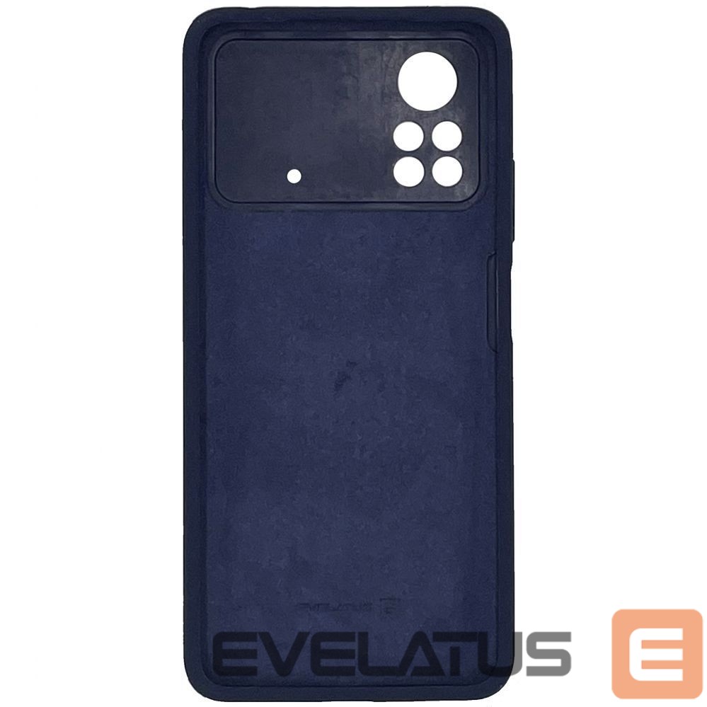 Back panel cover Evelatus Xiaomi Poco X4 Pro 5G Premium Soft Touch Silicone Case Blue