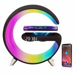 Wireless charger Elight  G1 15W Wireless charger Desk Alarm Clock Atmosphere Night Lamp with Bluetooth Speker Black
