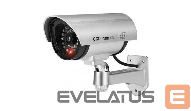 Video camera iWear IR1 CCTV IR Outdoor Home Security Duymmy Fake Camera with flashing red light 2x AA battery Sil