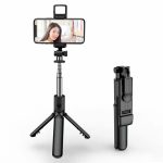 Selfie stick Elight  S3L 3in1 Led Light Selfie stick & Video WEB call Tripod stand till 68cm & Shutter Button Black