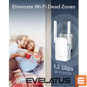 Routers Cudy  RE1200 MeshFlex AC1200 WiFi Mesh Repeater Dual Band AP Mode WPS Signal Light Cudy App White 