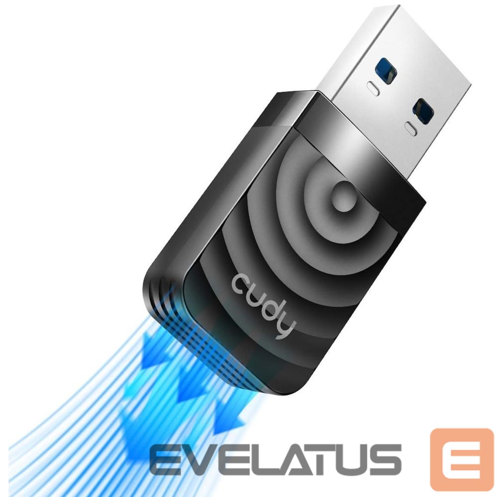 Routers Cudy Cudy WU1300S AirMax AC1300 Dual Band WiFi USB Adapter USB 3.0 High Speed High Gain Black