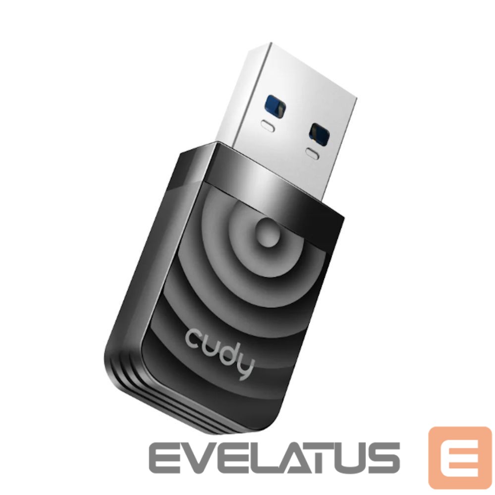 Routers Cudy Cudy WU1300S AirMax AC1300 Dual Band WiFi USB Adapter USB 3.0 High Speed High Gain Black