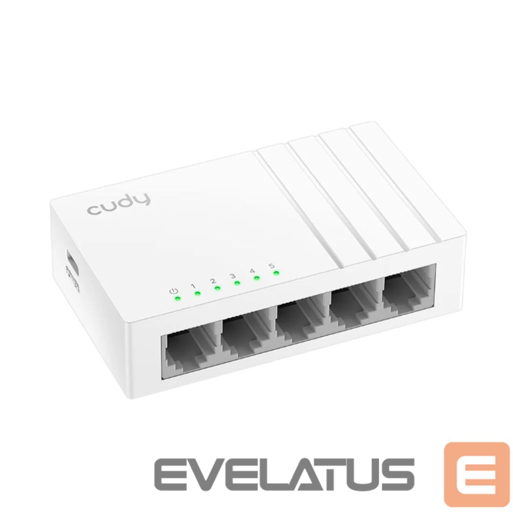 Routers Cudy GS105U NetSwitch 5-Port Gigabit Switch USB-C Power IGMP QoS Loop Prevention Black