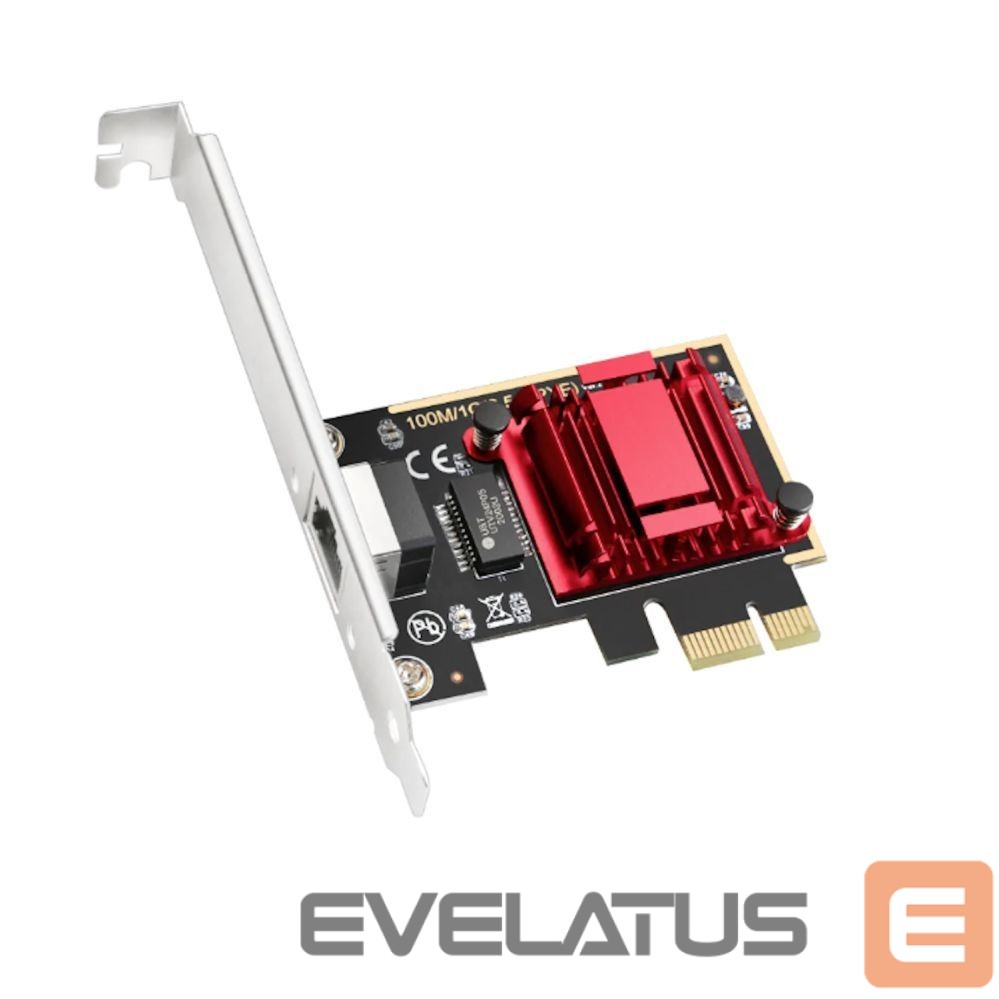 Routers Cudy PE25 NetPro 2.5G Ethernet PCIe Adapter Realtek Chipset VLAN Jumbo Frame Flow Control Black