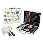 Toys iLike  Stationery Art Set for Kids 68pcs Markers Crayons Pencils and Accessories Multicolor 