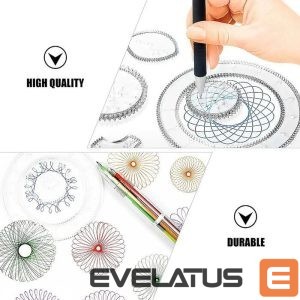 Another product iLike  28pcs Spiral Drawing Ruler Set Includes Gears Pens A4 Paper Tutorial ABS Plastic 