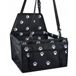 Another product iLike  Small Dog & Cat Car Travel Carrier Waterproof & Foldable Black Paw Print 