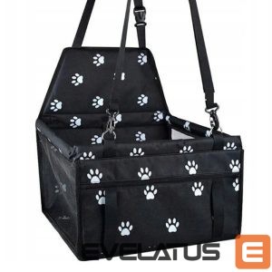 Another product iLike  Small Dog & Cat Car Travel Carrier Waterproof & Foldable Black Paw Print 
