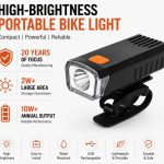 Bicycle accessory iLike  USB Rechargeable Bike Front Light, JH420 High Brightness LED Bicycle Headlight, IP65 Waterproof Cycling Light for MTB, Road Bike & E-Bike Black