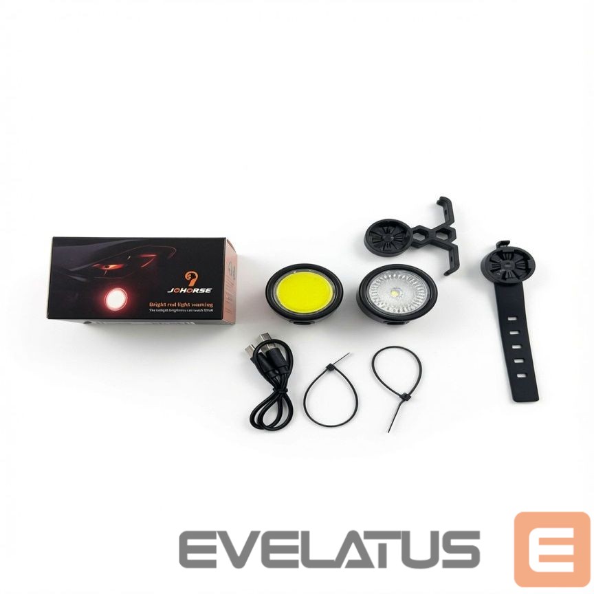 Bicycle accessory iLike 2PCS Bicycle Front & Rear Light Set – USB Rechargeable LED Bike Lights for Mountain & Road Bikes, Electric Bikes, Scooters, E-Scooters, Kids Bikes
