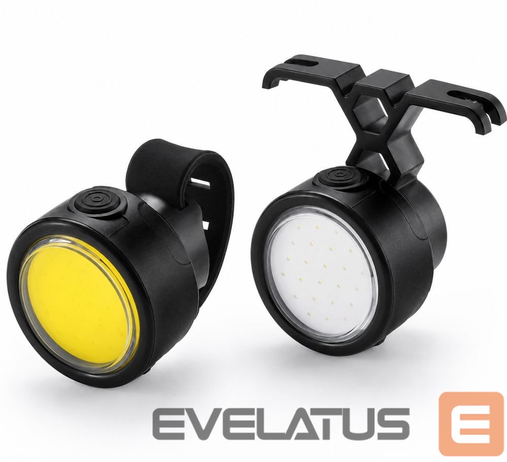 Bicycle accessory iLike 2PCS Bicycle Front & Rear Light Set – USB Rechargeable LED Bike Lights for Mountain & Road Bikes, Electric Bikes, Scooters, E-Scooters, Kids Bikes