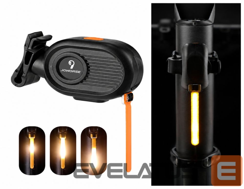 Bicycle accessory iLike JOWORSE Rechargeable COB LED Bike Tail Light, USB-C Bicycle Rear Safety Light, 300mAh Waterproof Cycling Warning Light