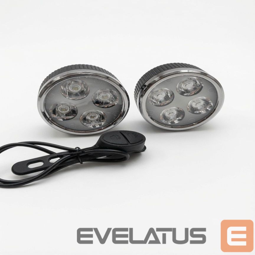 Bicycle accessory iLike USB Rechargeable 4-LED Bike Light Set – Front & Rear Bicycle Lights with 120dB Horn