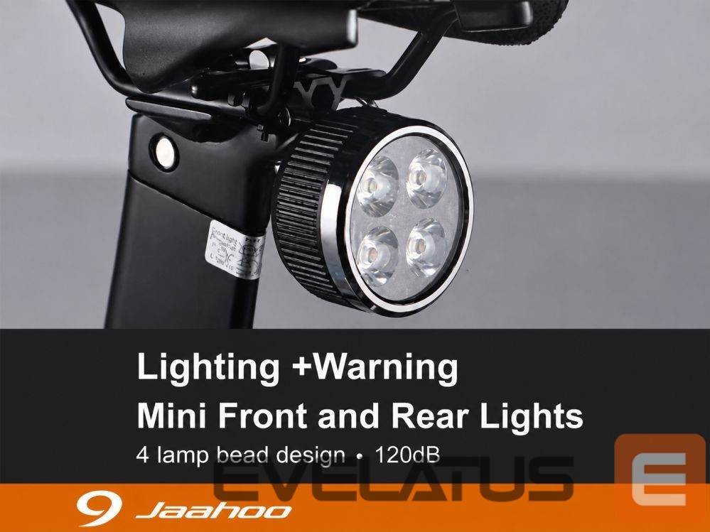 Bicycle accessory iLike USB Rechargeable 4-LED Bike Light Set – Front & Rear Bicycle Lights with 120dB Horn
