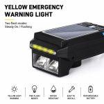 Bicycle accessory iLike  Solar Powered Bike Headlight with 120dB Horn, USB Rechargeable, 1000LM LED Bicycle Front Light, 4000mAh Battery, Emergency Warning Light 