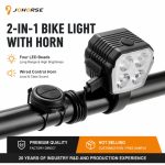 Bicycle accessory iLike  120dB Electric Bike Horn with Wired Remote Button, Waterproof Bicycle Horn for Bikes & E-Scooters 