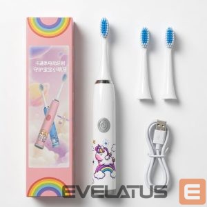 Toothbrush iLike  Kids W3 Electric Toothbrush (Battery-Powered) +3 attachments White