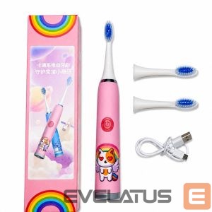 Toothbrush iLike  Kids W3 Electric Toothbrush (Battery-Powered) +3 attachments Pink