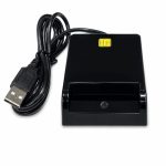 Converter iLike  USB Smart Card Reader, Contact IC Card Reader for Digital Signature, eID, Banking & Government Cards Black