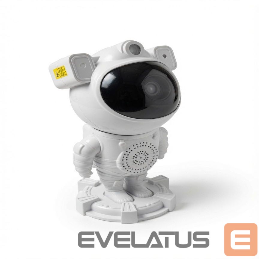 LED Spotlight iLike Astronaut Smart LED Lamp with Bluetooth Speaker, RGB Night Light, Remote Control, 360° Rotating Head White