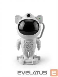 LED Spotlight iLike  Astronaut Smart LED Lamp with Bluetooth Speaker, RGB Night Light, Remote Control, 360° Rotating Head White
