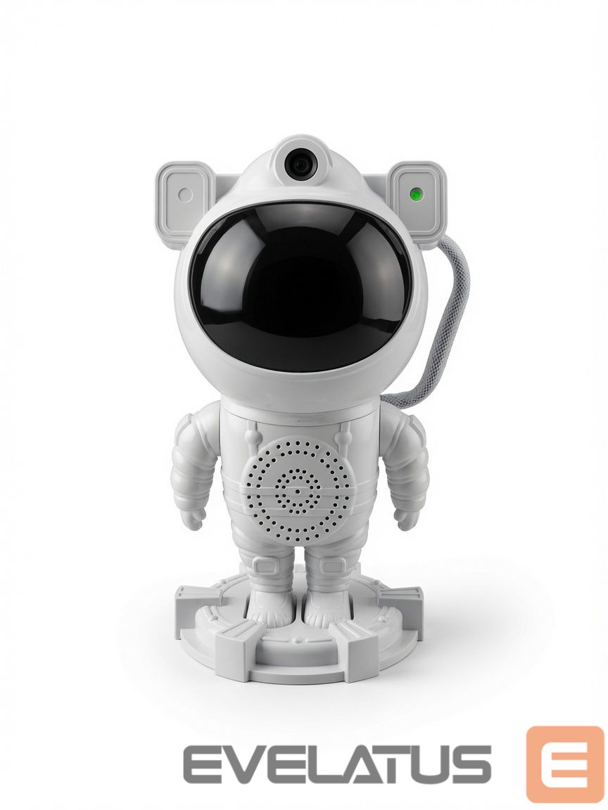 LED Spotlight iLike Astronaut Smart LED Lamp with Bluetooth Speaker, RGB Night Light, Remote Control, 360° Rotating Head White
