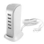 Adapter Dudao  5x USB charger with built-in EU power cable white (A5EU) 