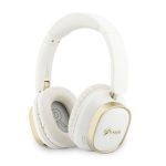 Wireless headphones Guess  Rectangle Metal Script Logo ENC Wireless Headphone White