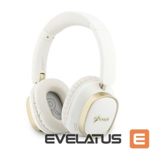 Wireless headphones Guess  Rectangle Metal Script Logo ENC Wireless Headphone White