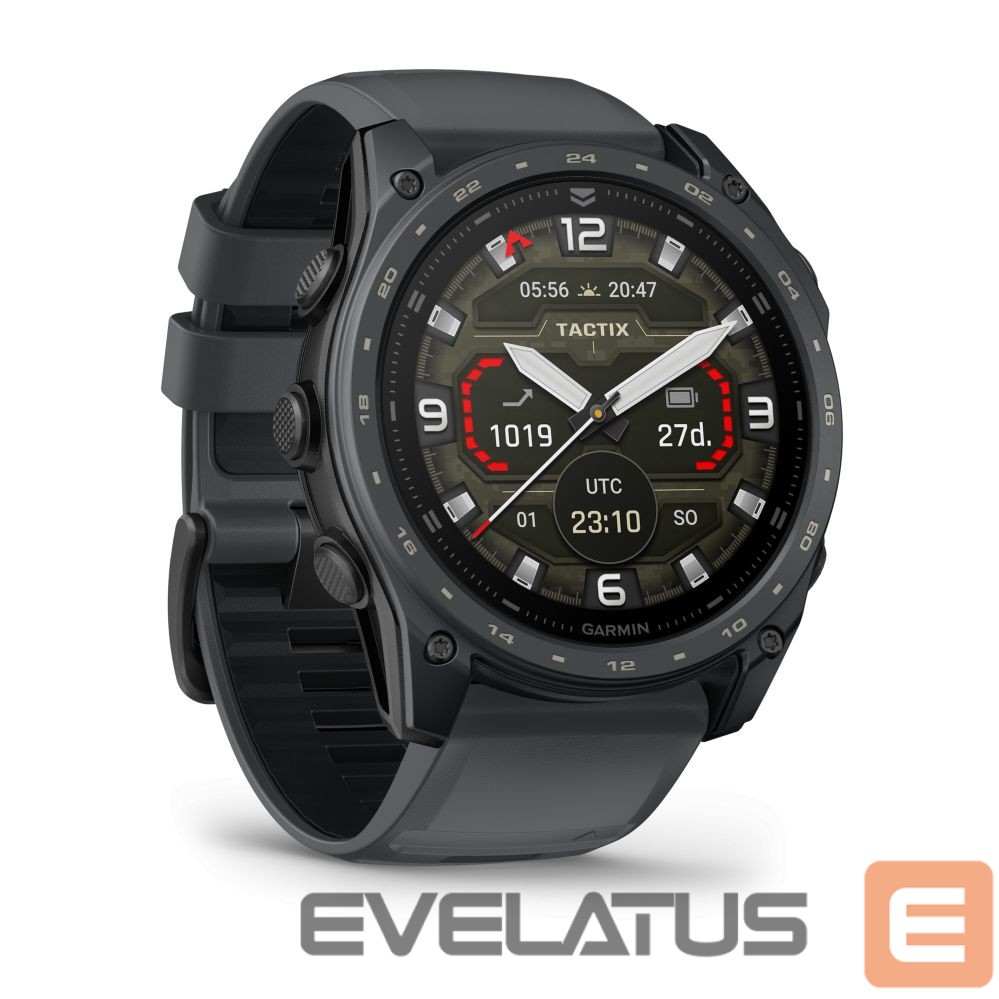 Smart watches Garmin tactix 8 – 51 mm, AMOLED, Cerakote Coating Includes Applied Ballistics Ultralight Solver and Slate Grey